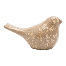 [6CE2445L] Decoration Bird Brown Beige 21x9x12 cm