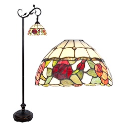 [5LL-5786] Lampada da Terra Tiffany Marrone 40x27x152 cm E27/max 1x60W