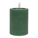 Candela con LED Verde Ø 8x13 cm / 2xAA