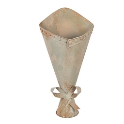 [6Y5797] Pot de fleurs Vert Marron 25x21x50 cm