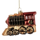 Palla di natale Rosso Nero 10x5x6 cm