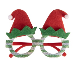 [66572] Bril met kerstmutsen 15x3x11 cm