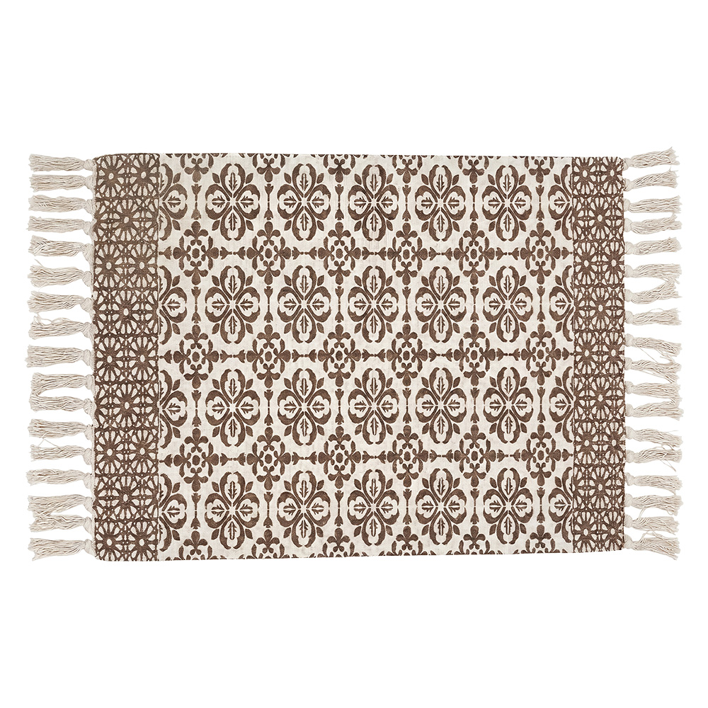 Bodenmatte Beige Braun 60x90 cm