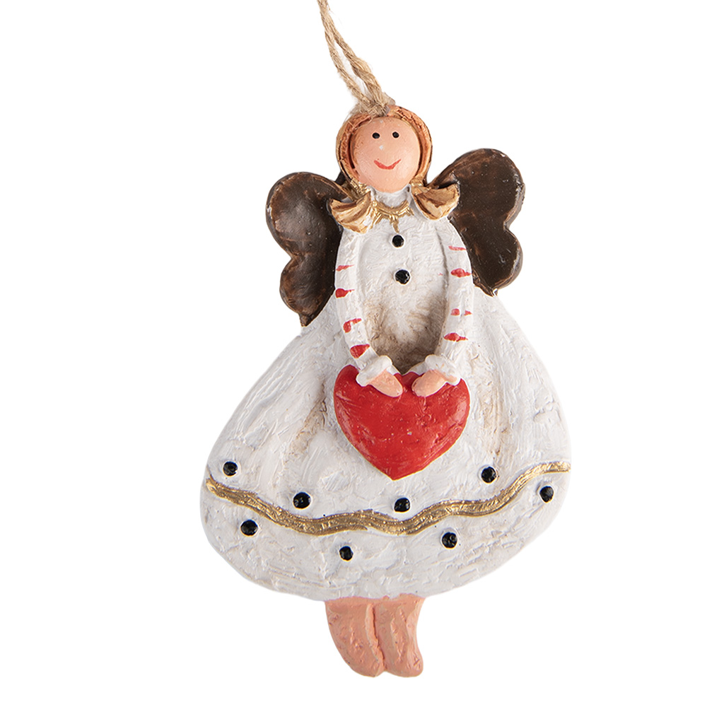 Decoratie hanger engel 4x1x7 cm