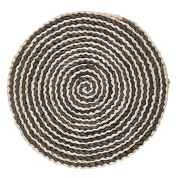 [6RO0508] Tischset Beige, Schwarz Ø 35x1 cm