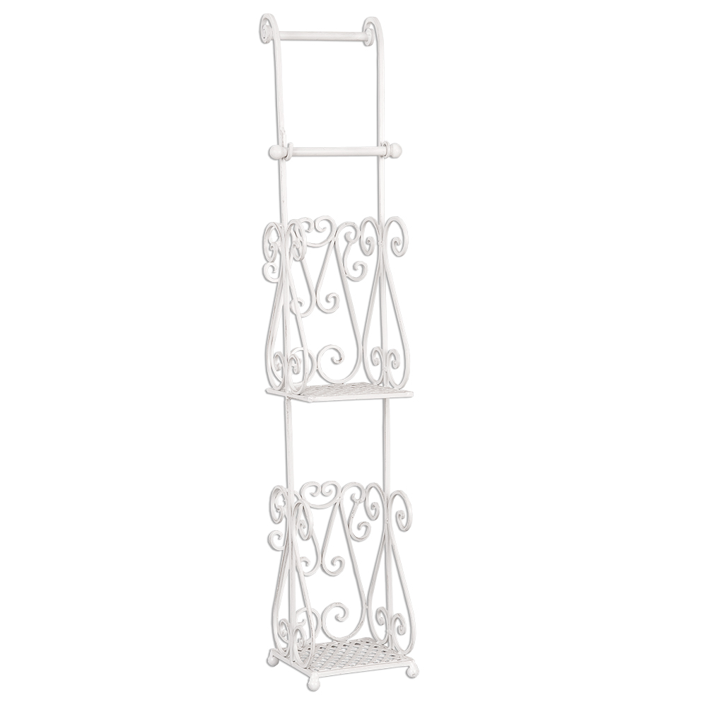 Porte-rouleau WC Blanc 17x17x97 cm