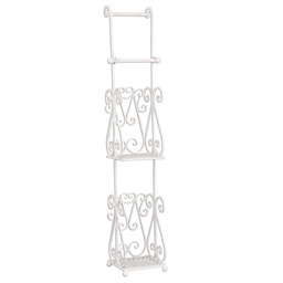 [4Y0232W] Porta Carta Igienica Bianco 17x17x97 cm