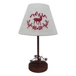 [6LMC0114] Lampe de table Marron Beige 20x20x34 cm E14/max 1x40W
