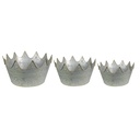 Decoratie planthouder (3) Ø 43x21 / Ø 40x20 / Ø 33x18 cm