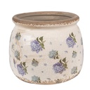 Vaso Porta Pianta Beige Blu Ø 16x13 cm