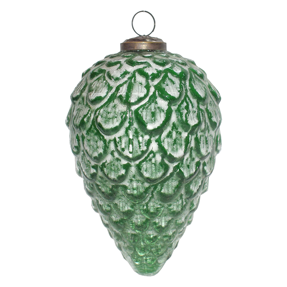 Christmas ball Green Ø 10x16 cm