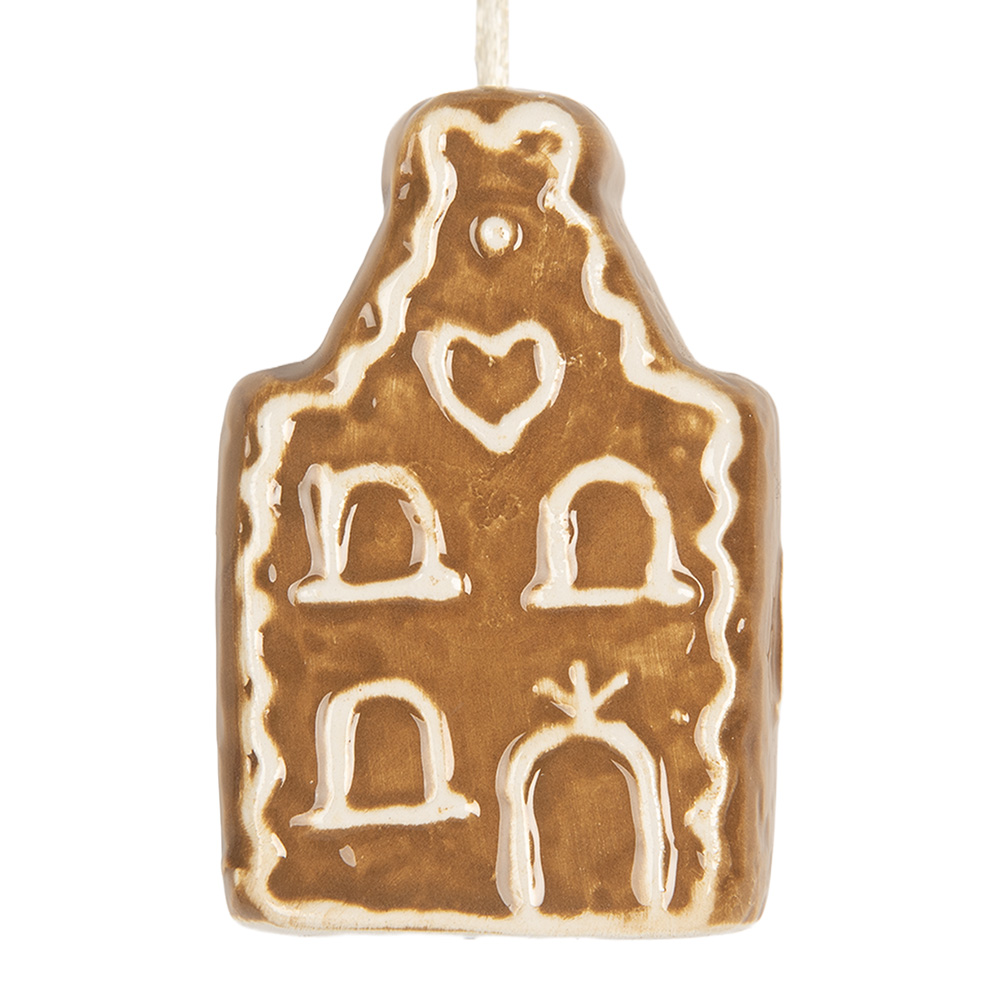 Decoratie hanger huisje 4x4x6 cm