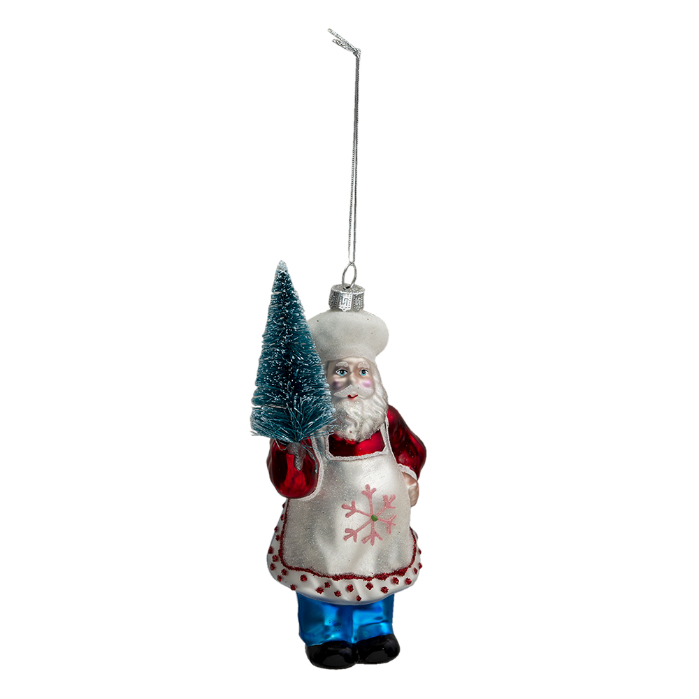 Kerstbal kerstman 9x5x16 cm