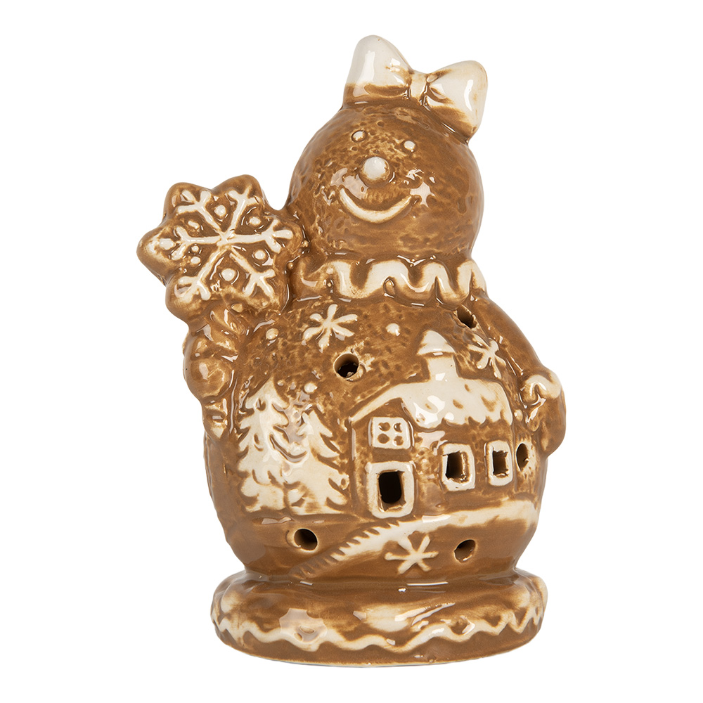 Decoratie sneeuwpop 9x7x13 cm