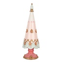 Décoration de Noël Sapin de Noël Rose Blanc Ø 10x30 cm