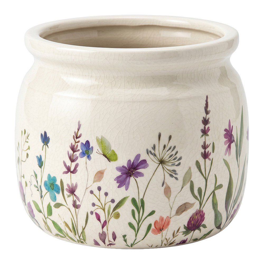 Pot de fleurs d'intérieur Beige Vert Ø 20x15 cm