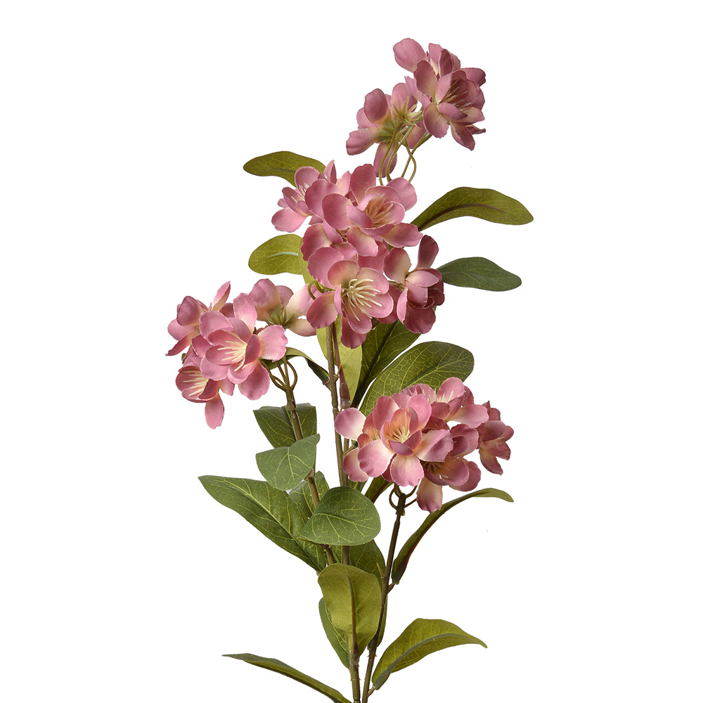 Decoratie tak met bloemen 17x14x70 cm