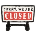 Panneau open / closed Noir Blanc 16x7x12 cm