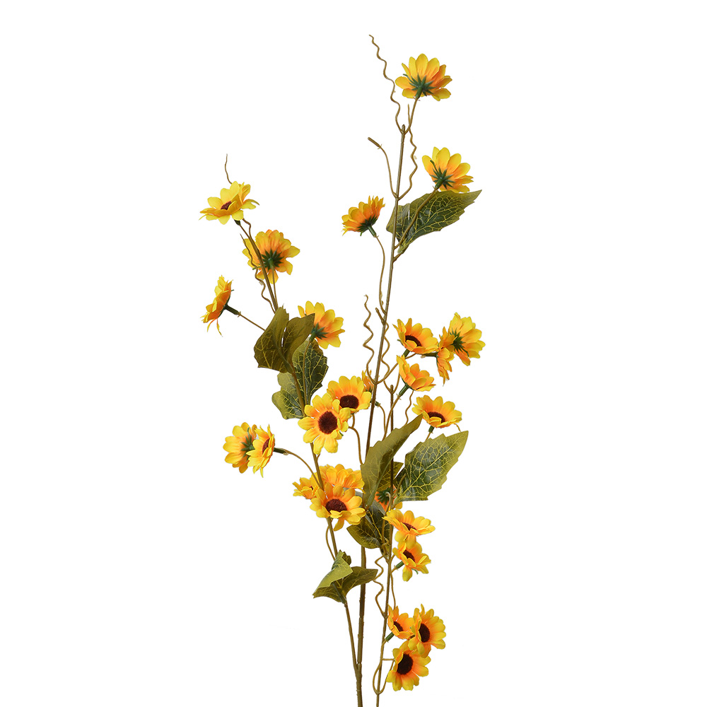 Decoratie tak met bloemen 25x6x107 cm