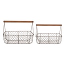 Cesti (set 2) Marrone 36x17x12/27 / 32x15x10/22 cm