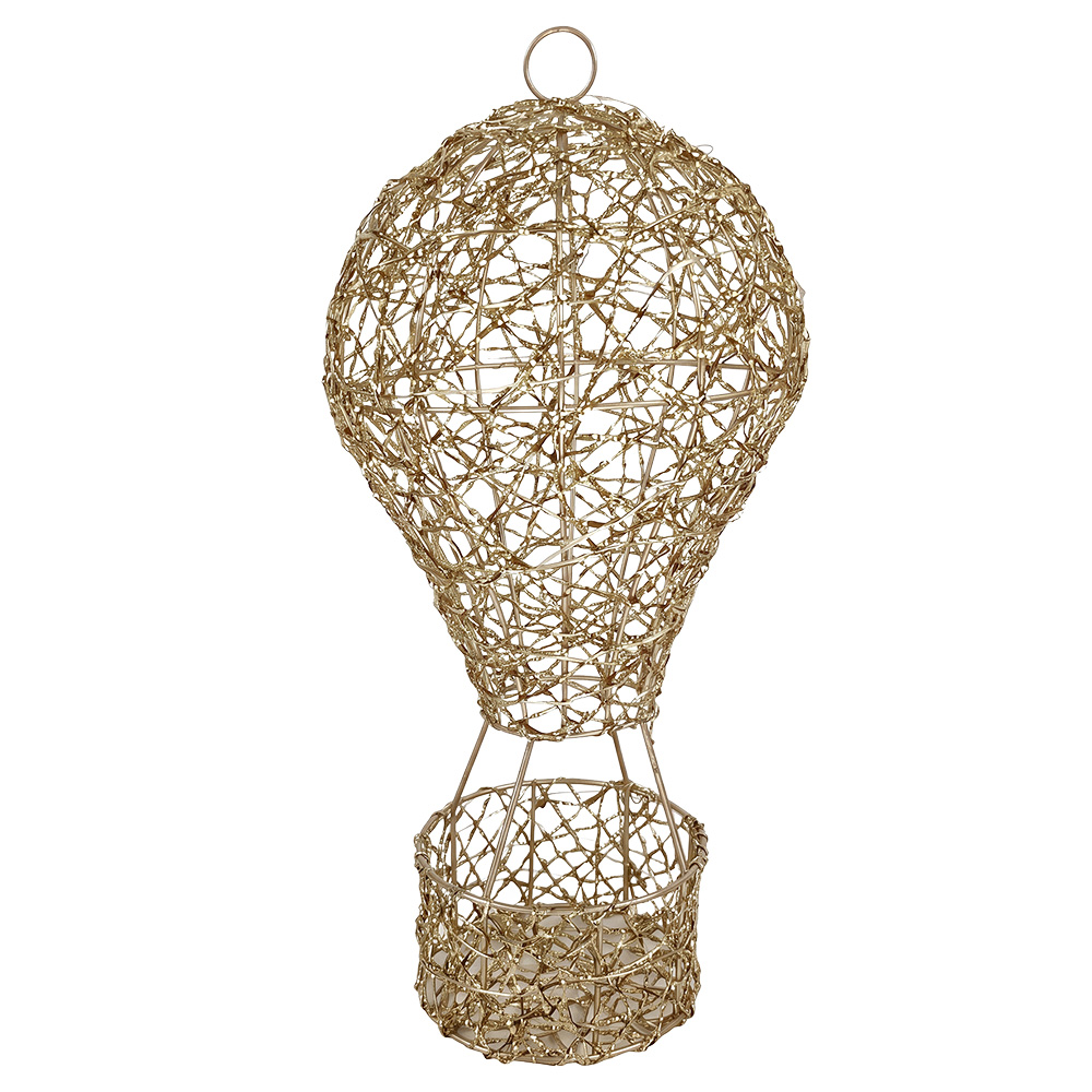 Decoratie luchtballon met LED Ø 19x38 cm / 3xAA