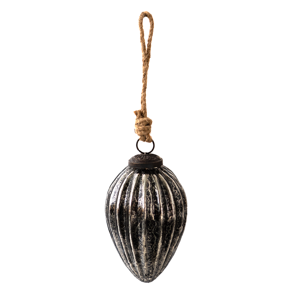 Palla di natale Nero Ø 7x12 cm