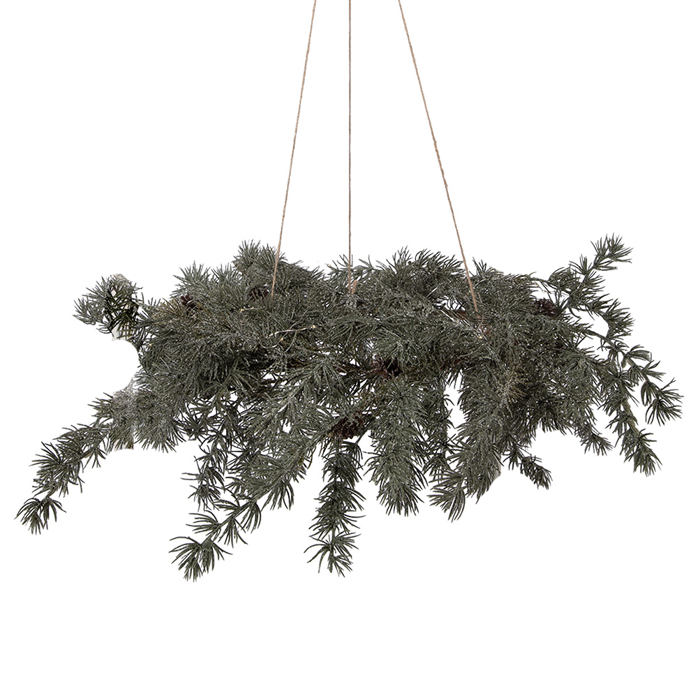 Decoratie krans kerst met LED Ø 60x8 cm / 3xAA