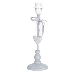 [6LMP341] Lampensockel Tischlampe Grau Ø 12x38 cm E27/max 1x40W