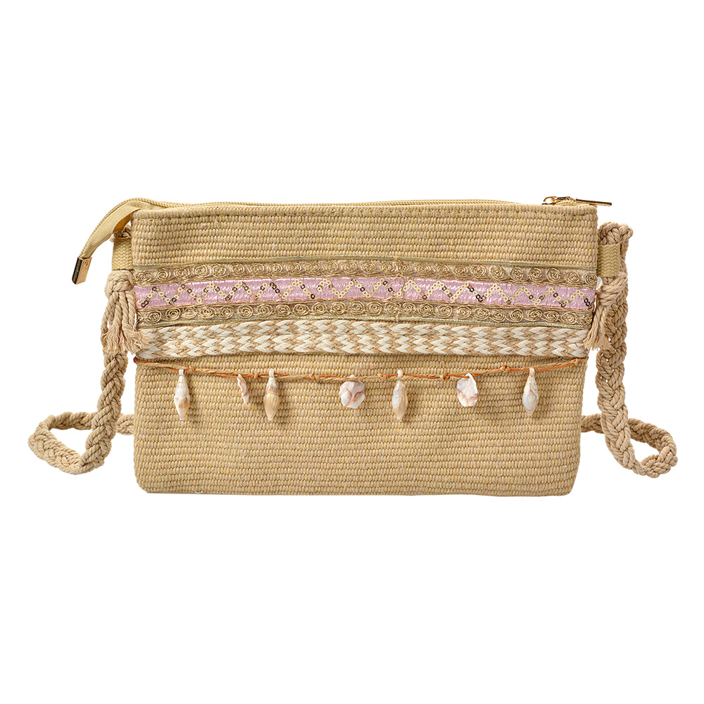 Borsa da donna Marrone Rosa 30x3x18 cm