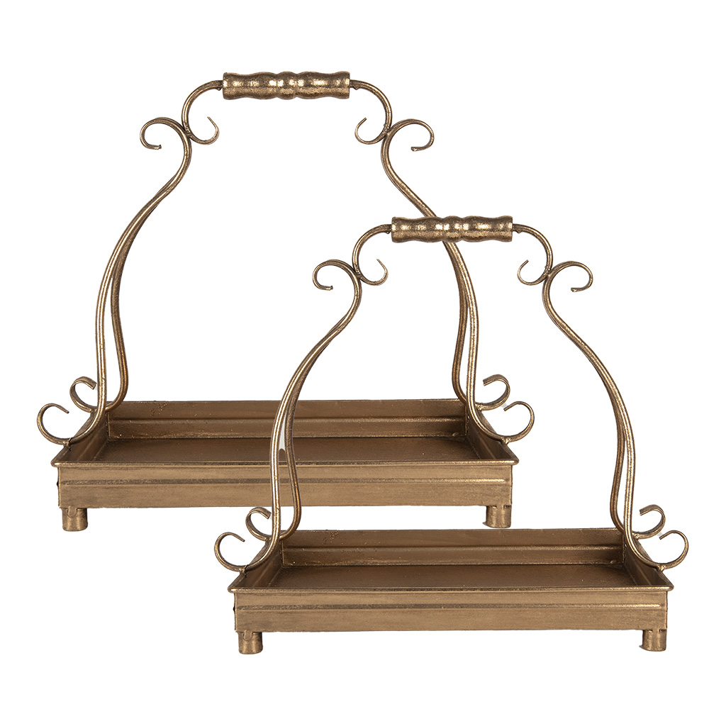 Decoratieve schaal (2) 43x26x41 / 34x21x30 cm