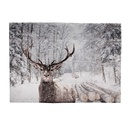 Throw Blanket White Brown 130x170 cm