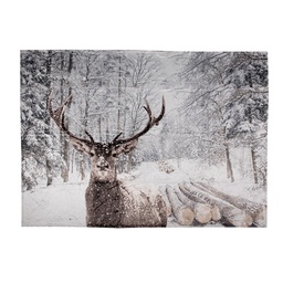 [KT060.143] Throw Blanket White Brown 130x170 cm