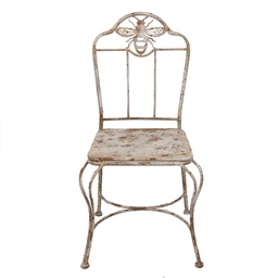 [6Y5621] Sedia da Giardino Bianco Marrone 47x47x91 cm