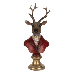 [6PR5518] Decoratie buste rendier 10x9x19 cm