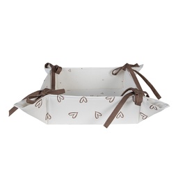 [BSLC47] Corbeille à pain Beige Marron 35x35x8 cm