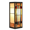 Lampada da parete Tiffany Beige Marrone 14x16x40 cm E27/max 1x100W