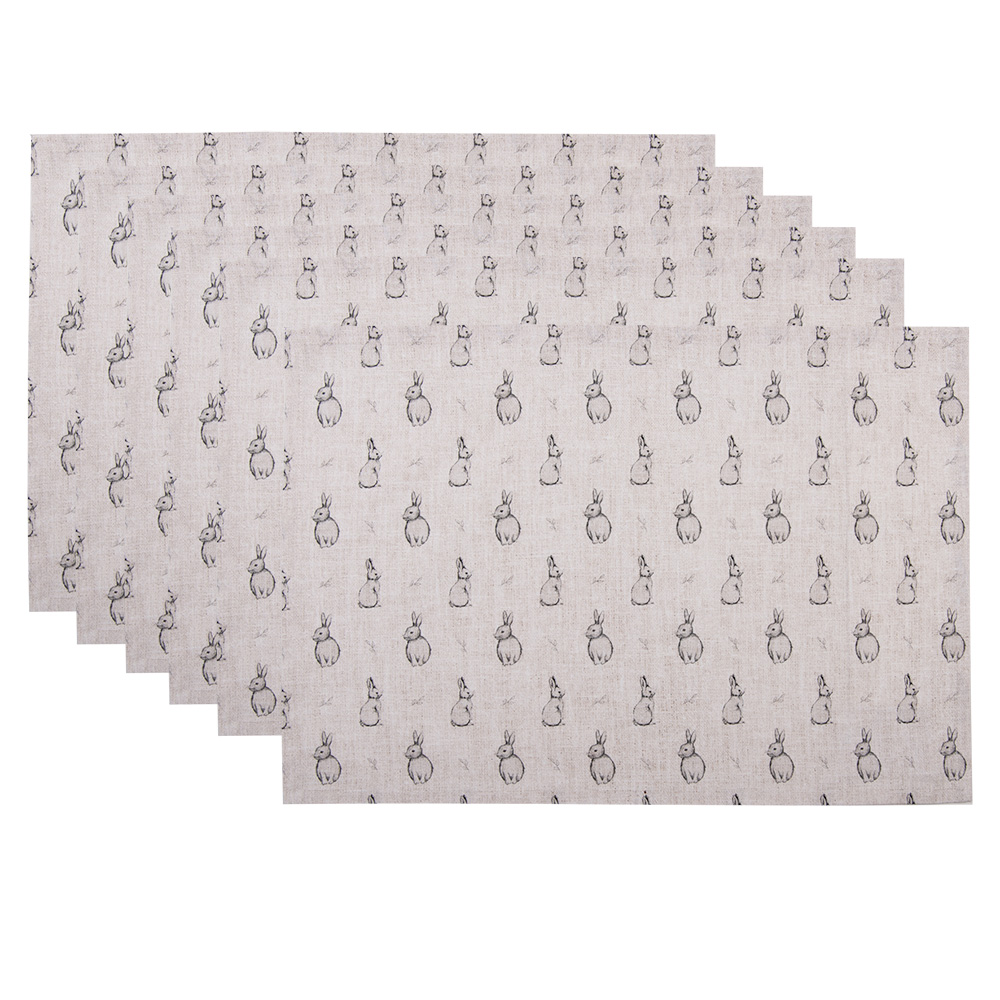 Tischset (6) Beige Grau 48x33 cm