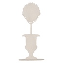 Decoration Pot de fleurs Rouge 7x10x22 cm