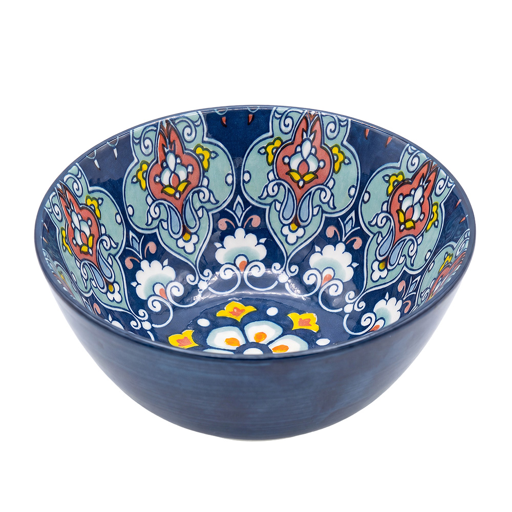 Soup Bowl Blue White Ø 13x6 cm / 350 ml