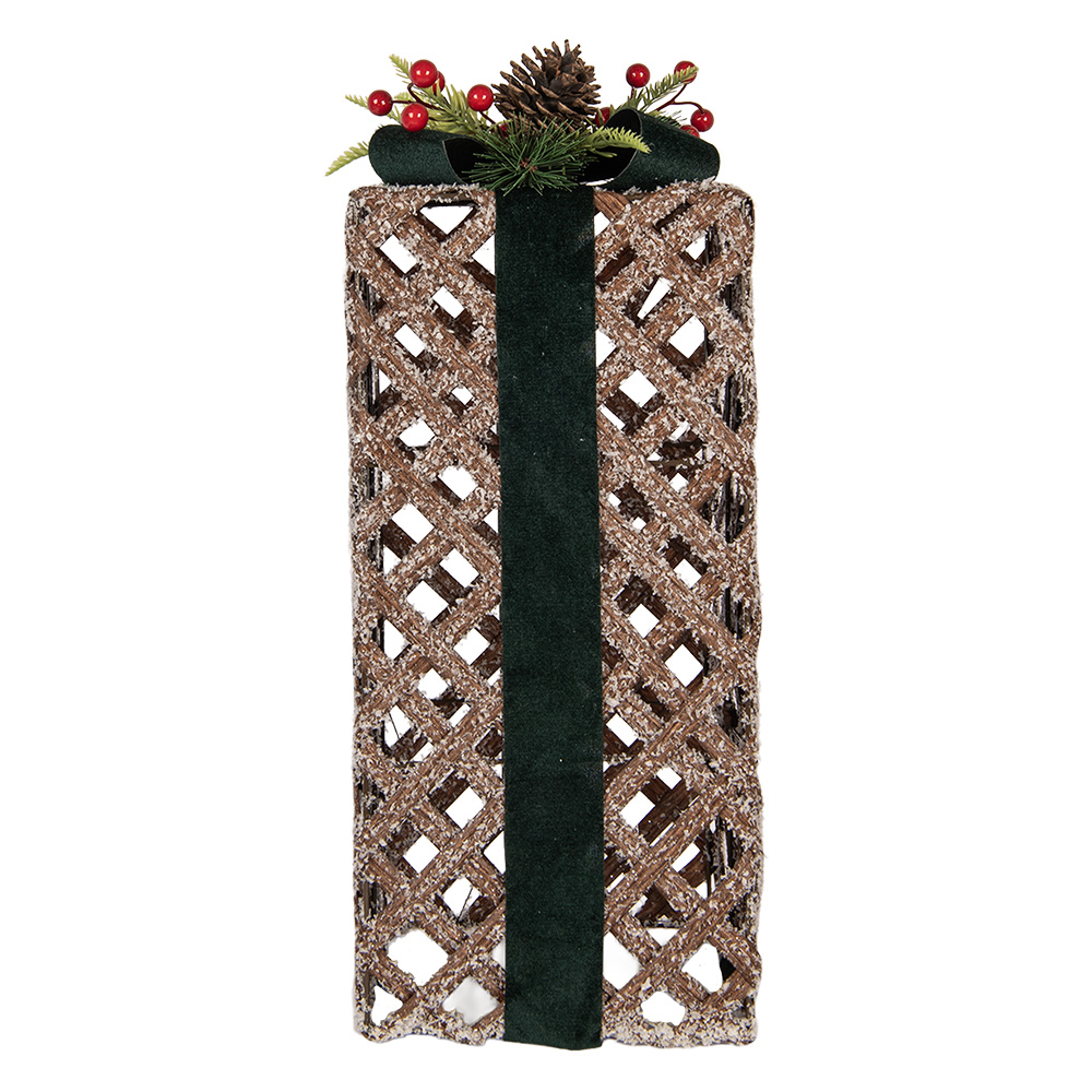 Decoratie cadeau 16x16x44 cm