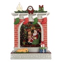 Music box with LED Red Grey 18x10x25 cm / 3xAA