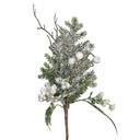 Weihnachtsdeko Weiß Grün 40 cm