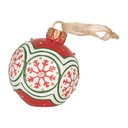 Decorazione pendente Palla di natale con LED Rosso Bianco Ø 12x14 cm