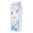Trinkflasche Transparent Schwarz 6x6x20 cm / 500 ml
