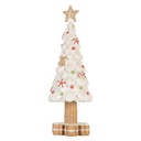 Décoration de Noël Sapin de Noël Blanc Marron Ø 12x33 cm