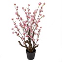 Deko Baum Braun Rosa 18x18x70 cm