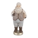 Décoration de Noël père Noël Beige Gris 8x6x15 cm