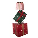 Décoration des Cadeaux empilés Rouge Vert 36x36x90 cm