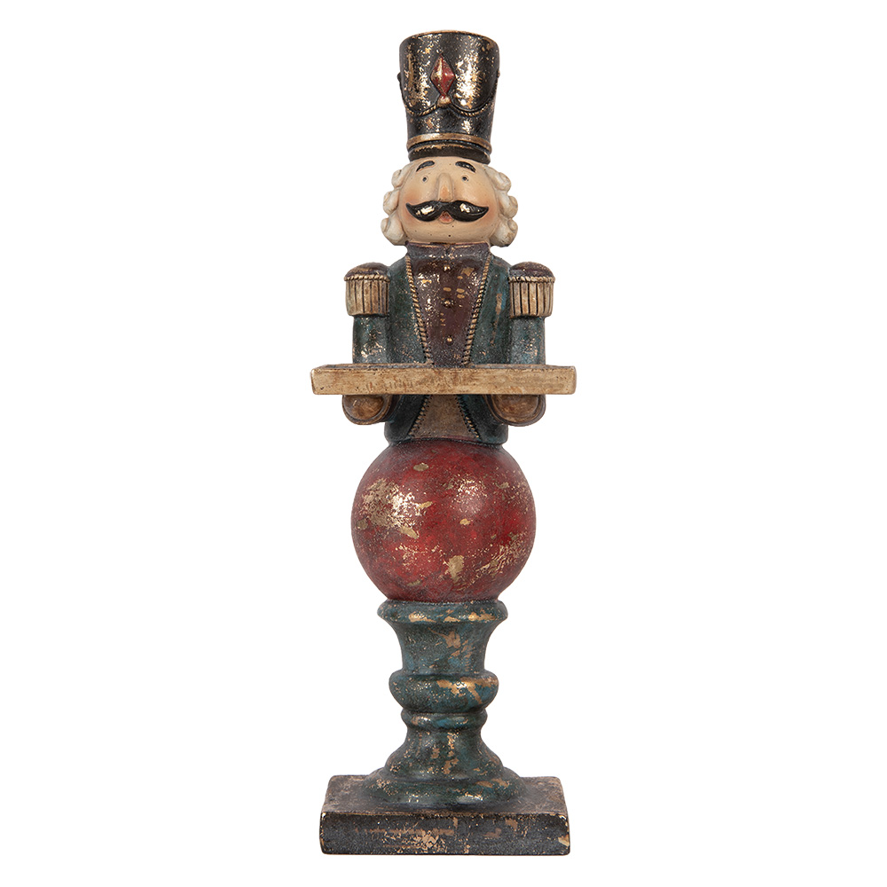 Decoratie notenkraker met schaal 10x9x29 cm