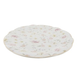 [TWFFP] Geschirr Essteller Weiß Rosa Ø 26x2 cm